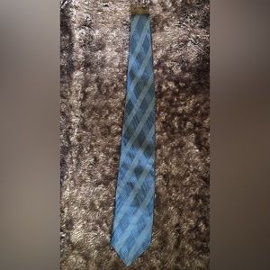 Authentic Christian Dior Pre-owned Plaid Midnight Blue tie
